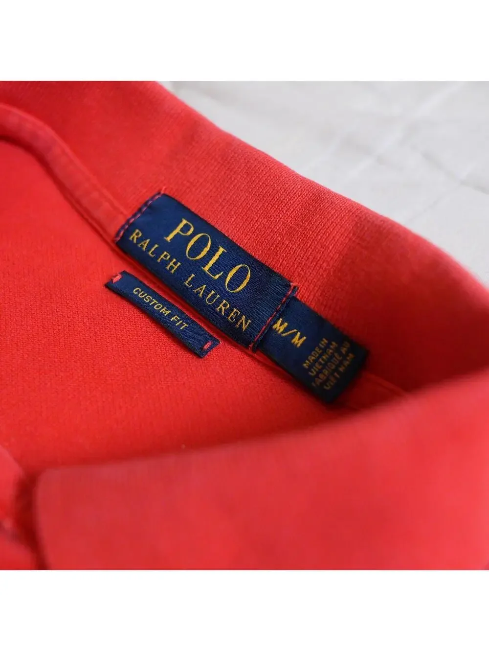 Polo Ralph Lauren Red Polo Shirt Mens Medium Custom Fit Pony Logo Classic Preppy